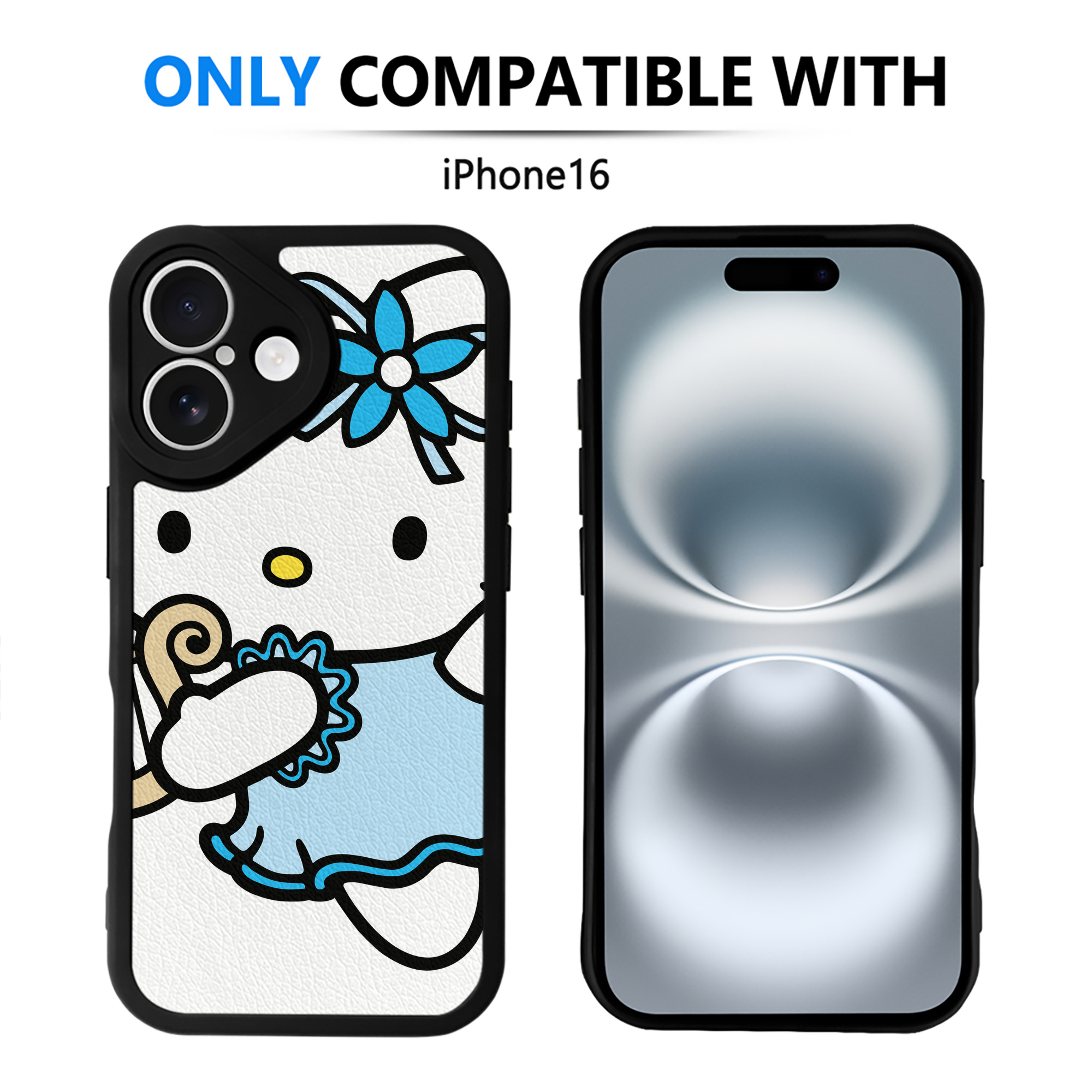 （画像用） Hello Kitty ハローキティ 【iPhone 16シリーズ対応】シリコンスマホケース（レザー調） 材質：シリコン